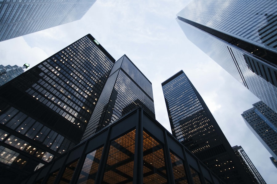 Modern office towers in Dubai